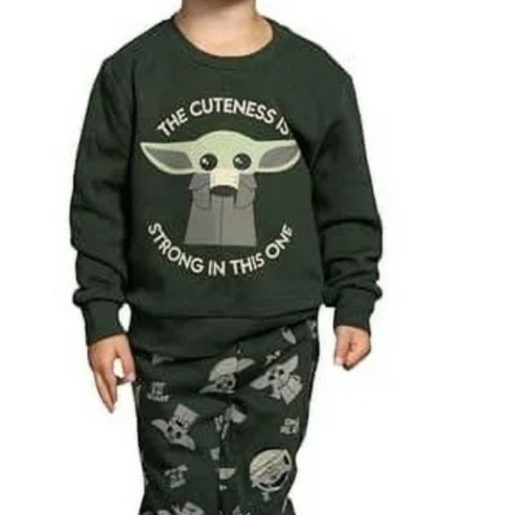 🌟 Star Wars Kids Sweatshirt 3T – “The Cuteness Is Strong With This One” 💚 - Picture 1 of 3